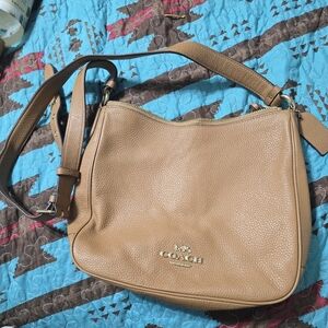 Coach Light Brown Leather Shoulder Bag